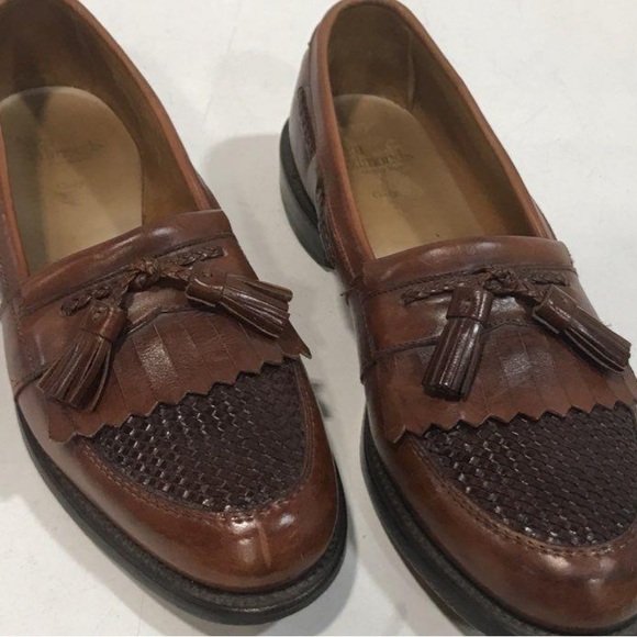 Men’s Allen Edmonds Cody Chili Leather Woven Tassel Loafers Size 10.5B main image 5